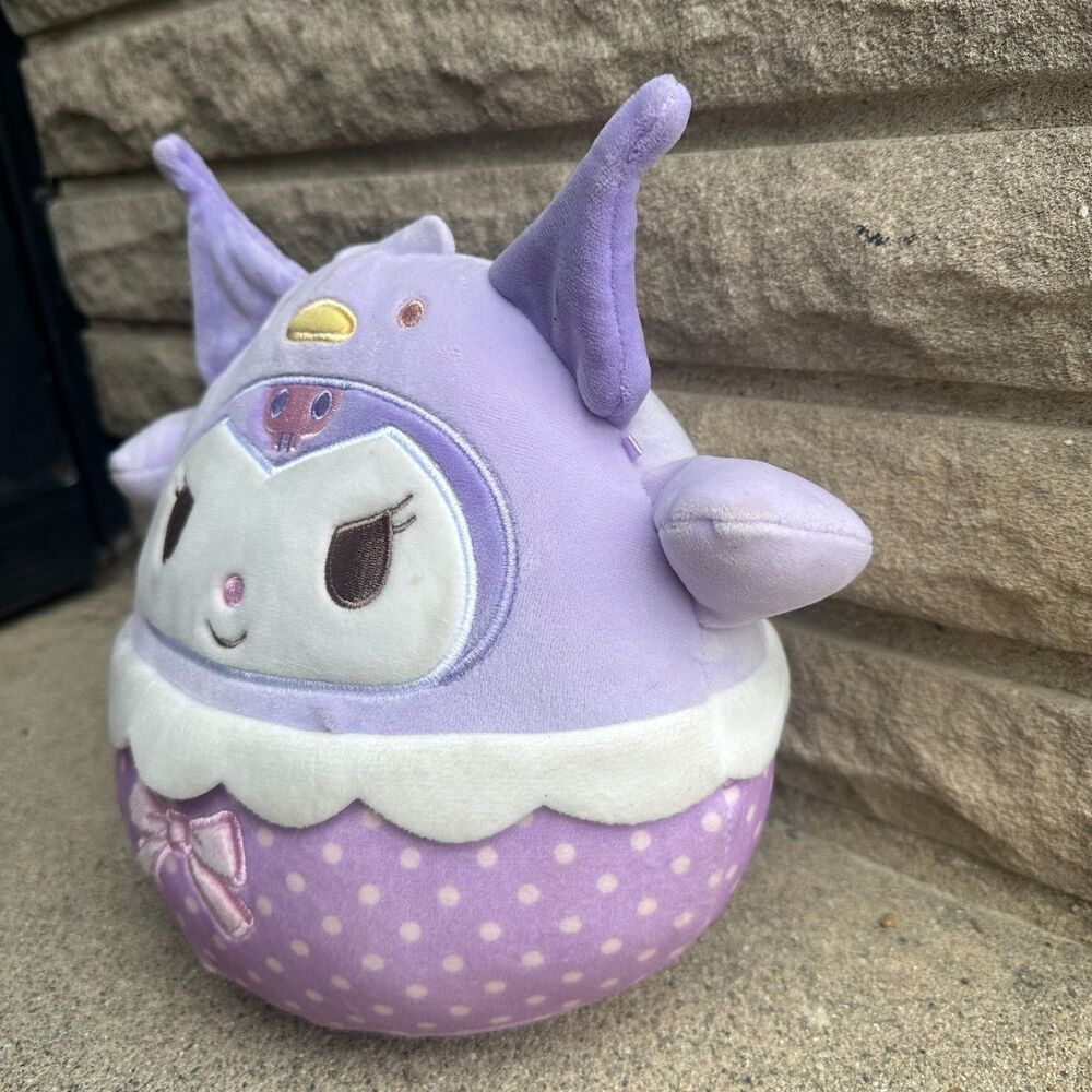 Squishmallows Sanrio Kuromi Plush Purple Polka Dot Stuffed Animal Kawaii 2025 - Picture 3 of 6